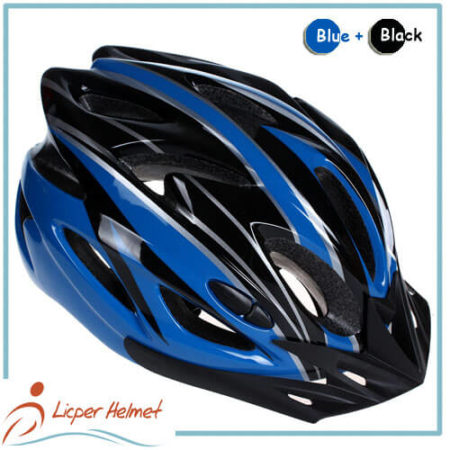 Licper Bicycle Helmet LH-983 black blue for cycling on street and mountain head protective tools safety accessories