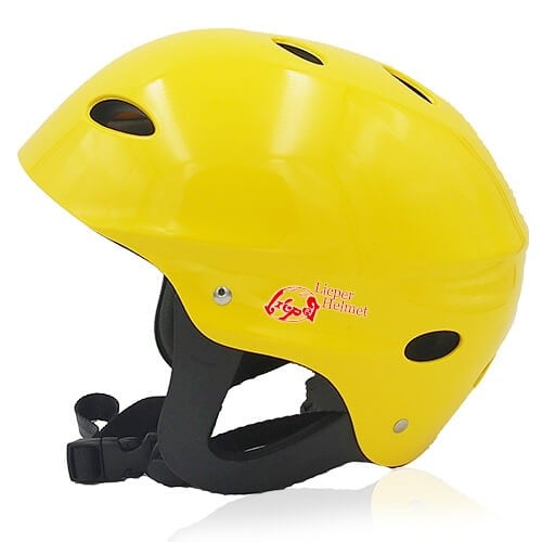 Sir Panda Licper Water-sport helmet LH037W yellow side for adults and children kayak, raft and water skate sport protection