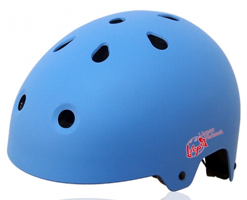 Round Rose Licper Skate Helmet LH230 Blue for all scooter, roller, inline skater, skateboard and bike sport player or beginner head protection tools